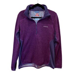 Columbia Omni-Heat Reflective ¼ Zip Pullover Purple Wicking Gorpcore Hiking-XL